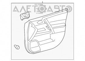 Обшивка двери карточка передняя правая Toyota Highlander 08-13 беж