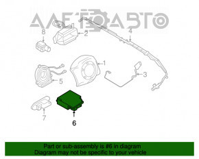 Modulul airbag SRS calculator pentru airbag-urile de siguranță BMW 335i e92 07-13