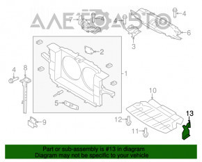 Защита двигателя боковая левая Infiniti G25 G35 G37 4d 06-14