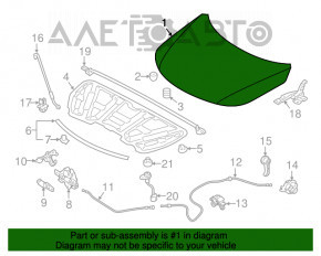 Capota goală Kia Sorento 10-15 argintie 3D, bare