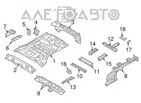 Panoul din spate al lui Kia Sorento 10-15, format din 2 piese.