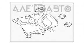 Capac spate dreapta superioară Lexus CT200h 11-17 bej.