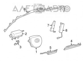 Airbag-ul pentru genunchi al pasagerului din dreapta pentru Lexus ES300h ES350 13-18, culoare bej, este disponibil.