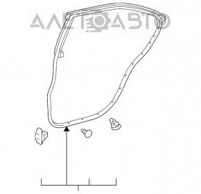 Уплотнитель двери задней левой Lexus Hs250h 10-12