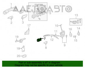 Mânerul ușii interioare din față dreapta pentru Lexus Hs250h 10-12