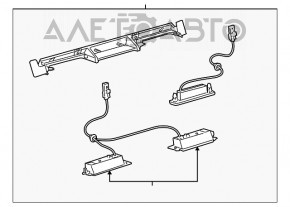 Iluminarea capacului portbagajului Lexus LS460 LS600h 07-12 asamblat.