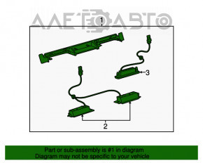 Iluminarea capacului portbagajului Lexus LS460 LS600h 07-12 asamblat.