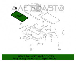 Geamul panoramic al lui Subaru B9 Tribeca