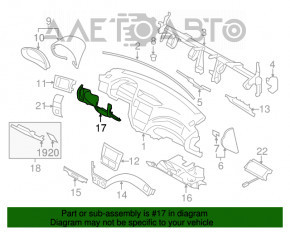 Capacul genunchiului șoferului pentru Subaru Forester 08-13 SH negru.