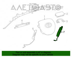 Airbag-ul scaunului din spate stânga Toyota Camry v70 18- gri.