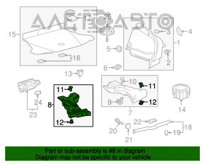 Пенопласт под инструмент левый Toyota Prius 50 16- под запаску