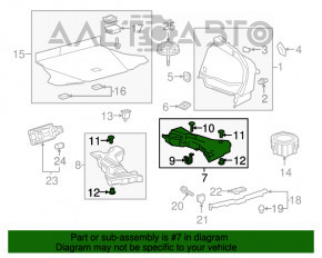 Пенопласт под инструмент правый Toyota Prius 50 16- под запаску