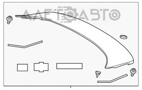 Spoilerul portbagajului Toyota Prius 50 16-