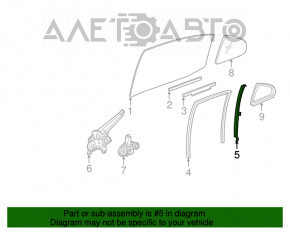 Направляющая стекла двери задней левой Lexus IS 14-20