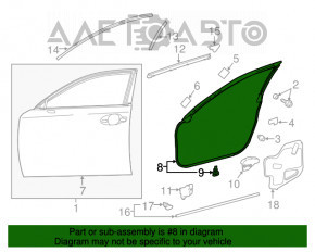 Уплотнитель двери передней правой Lexus IS 14-20