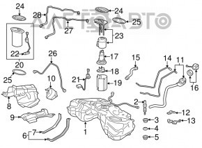 Rezervor de combustibil Lexus IS250 14-20