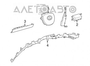 Подушка безопасности airbag сидения правого Lexus NX200t NX300 NX300h 15-21