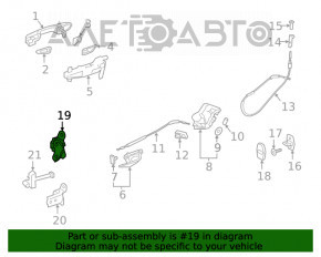 Петля двери верхняя задняя правая Toyota Camry v50 12-14 usa новый OEM оригинал