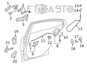 Петля двери верхняя задняя правая Toyota Camry v50 12-14 usa новый OEM оригинал