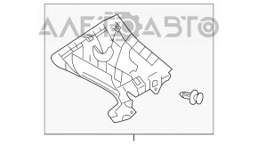 Capac spate dreapta spate Toyota Highlander 14-19 gri, uzată.