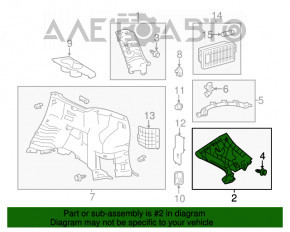 Capacul spate al barei dreapta spate Toyota Highlander 14-19 bej, zgârieturi