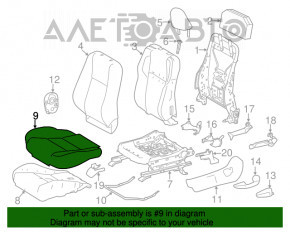 Водительское сидение Toyota Rav4 13-18 без airbag, сер