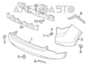 Amplificatorul de bara fata Ford Mustang mk6 18- fara carlig, nou, neoriginal.