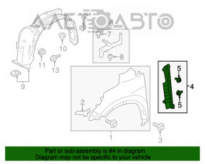 Garnitură aripă ușă - aripă stânga Honda CRV 12-14