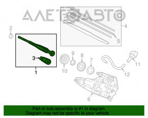 Поводок дворника задний Honda CRV 12-16