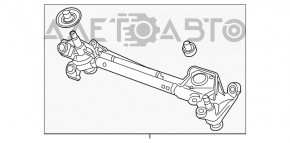 Trapezul curățătorului de parbriz cu motor Honda CRV 12-16.