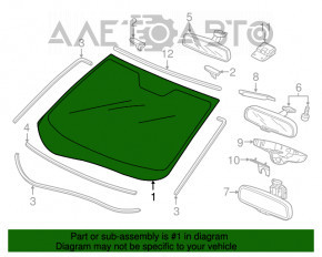 Лобовое стекло Honda CRV 12-16