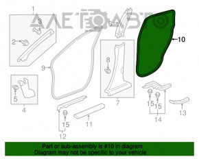 Garnitura de etanșare a cadrului ușii, spate stânga, pentru Honda CRV 12-16