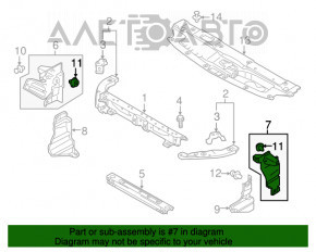 Deflector radiator stânga Mitsubishi Outlander 14-20 superior 2.4, 3.0