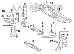 Deflector radiator stânga Mitsubishi Outlander 14-20 superior 2.4, 3.0