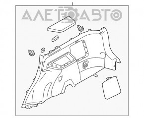 Обшивка арки левая Mitsubishi Outlander 14-21 черн, царапины, побелел пластик, без заглушек