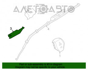 Подушка безопасности airbag коленная водительская левая Mitsubishi Outlander 14-21 стрельнувшая