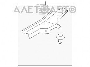 Capacul pragului din spate stânga pentru Mitsubishi Outlander 14-21, negru, ușor uzat.