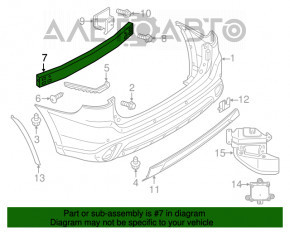 Amplificatorul pentru bara spate Mitsubishi Outlander 14-21 este lovit.