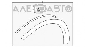 Capacul aripii fata stanga spate Mitsubishi Outlander 14-21