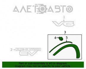 Capacul aripii fata stanga pentru Mitsubishi Outlander 14-21 pe bara de protectie