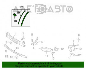 Capacul aripii din față dreapta Mitsubishi Outlander 14-21 pe bara de protecție nou OEM original