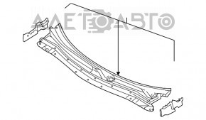 Grila stergatoarelor de plastic pentru Mitsubishi Outlander 14-21 are prinderea rupta.