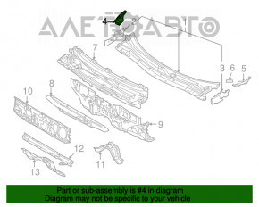 Garnitura grilei ștergătoarelor dreapta Mitsubishi Outlander 14-21 nouă OEM originală