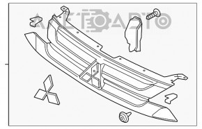 Grila radiatorului Mitsubishi Outlander 16-21 restul