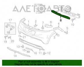 Absorbantul de impact al bara din spate pentru Honda CRZ 11-16