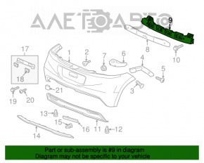 Amplificatorul pentru bara spate a mașinii Honda CRZ 11-16