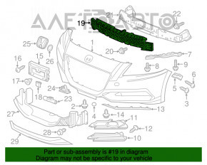 Absorbantul de impact al bara fata pentru Honda CRZ 11-16