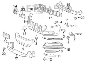 Amplificatorul de bara fata pentru Honda CRZ 11-16