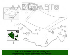 Замок капота Honda CRZ 11-16 с датчиком