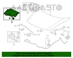 Изоляция капота Honda CRZ 11-16